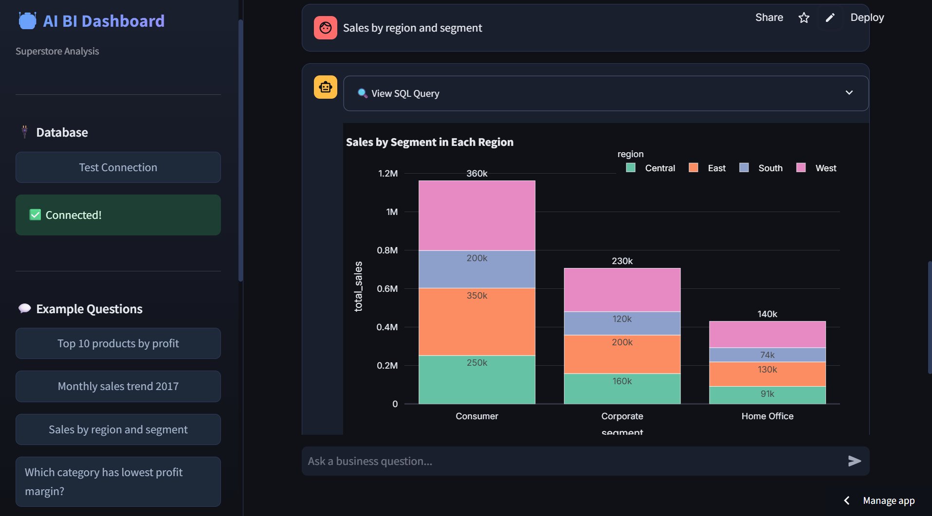 AI Analyst screenshot